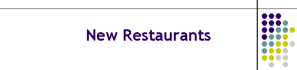 New Restaurants